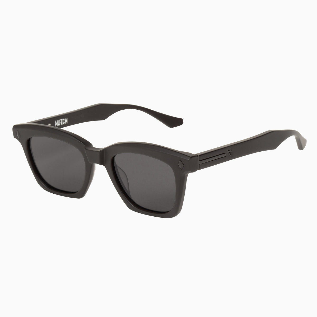 Valley - HUTCH - Matte Black w. Gloss Black Metal Trim / Polarised Black Lens - Blue Star Eyewear