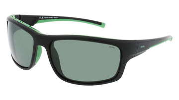 INVU Ultra Polarised Sunglasses  -  IA22402A Black/Green w/  Solid Green