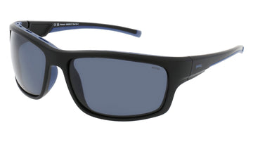 INVU Ultra Polarised Sunglasses  -  IA22402B Black/Blue w/  Solid Smoke