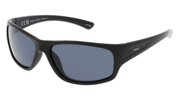 INVU Ultra Polarised Sunglasses  -  IA22405A Matt Black  w/  Solid Smoke