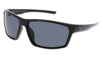 INVU Ultra Polarised Sunglasses  -  IA22408A Black w/  Solid Smoke