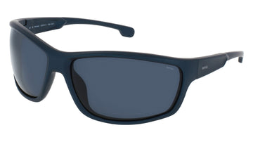 INVU Ultra Polarised Sunglasses  -  IA22414B Matt Metallic Blue w/  Solid Smoke