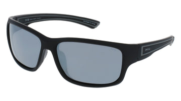 INVU Ultra Polarised Sunglasses  -  IA22415A Matt Black/Grey w/  Mirror Strong Silver on Smoke Category 4