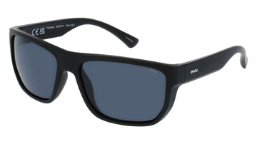 INVU Ultra Polarised Sunglasses  -  IA22419A Matt Black  w/  Solid Smoke