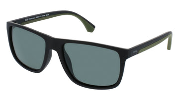 INVU Ultra Polarised Sunglasses  -  IB22413B Matt Black/Olive w/  Solid Green