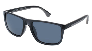 INVU Ultra Polarised Sunglasses  -  IB22413C Transparent Grey/Black w/  Solid Grey