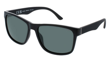 INVU Ultra Polarised Sunglasses  -  IB22423A Black/Gun/Matt Black w/  Solid Green