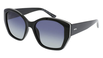 INVU Ultra Polarised Sunglasses  -  IB22430A Black Silver w/  Gradient Grey