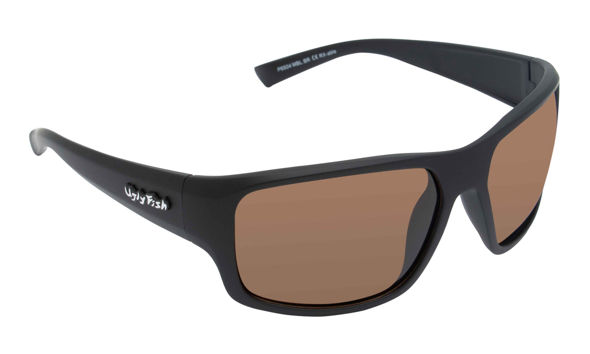 Ugly Fish TR-90 Polarised P6504 MBL.BR Matt Black Frame/ Brown Lens - Blue Star Eyewear