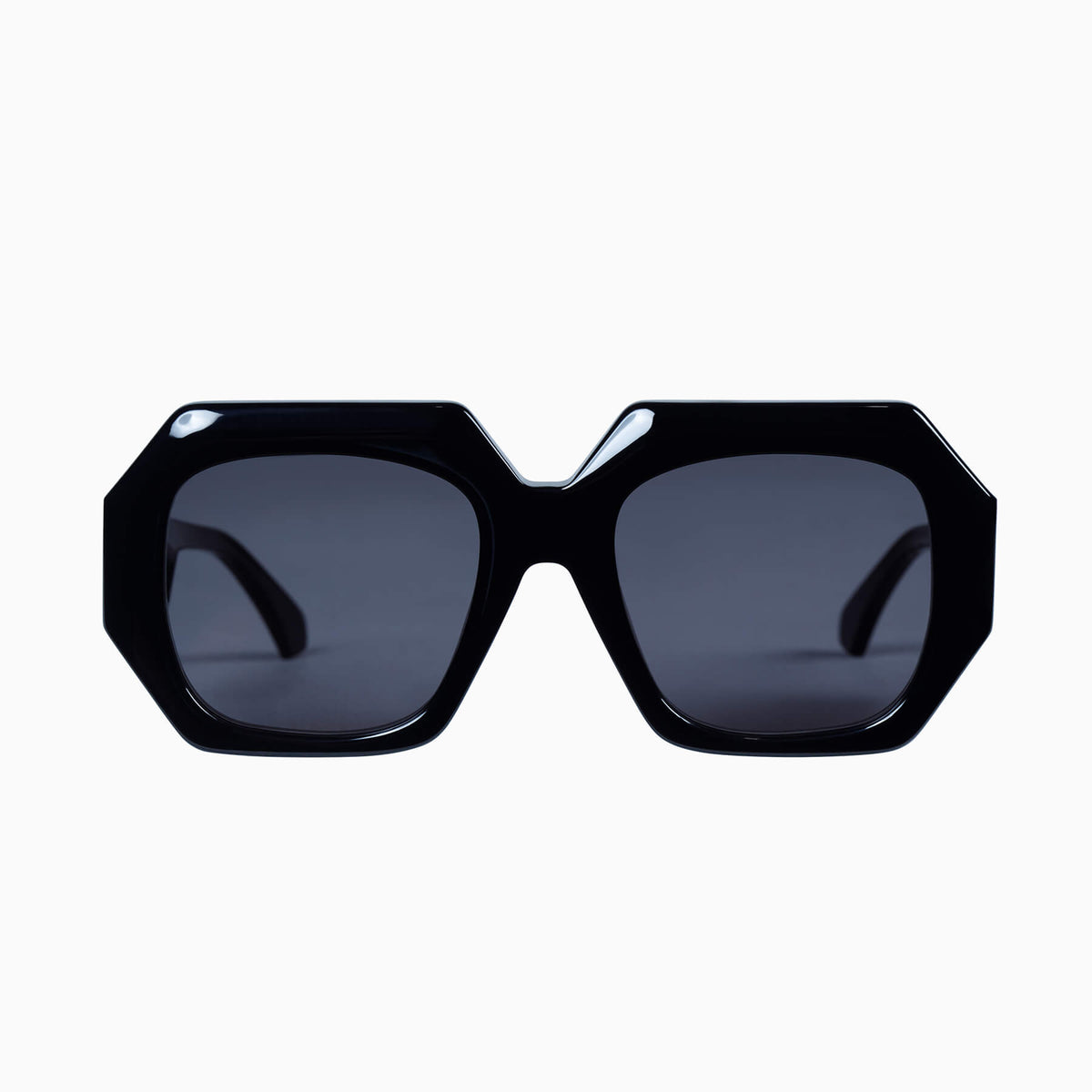 Valley - MONOLITH - Gloss Black w. Silver Metal Trim / Polarised Black Lens