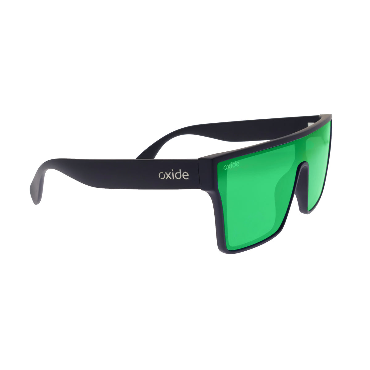 Oxide Nova Matt Black - Green Mirror - Blue Star Eyewear
