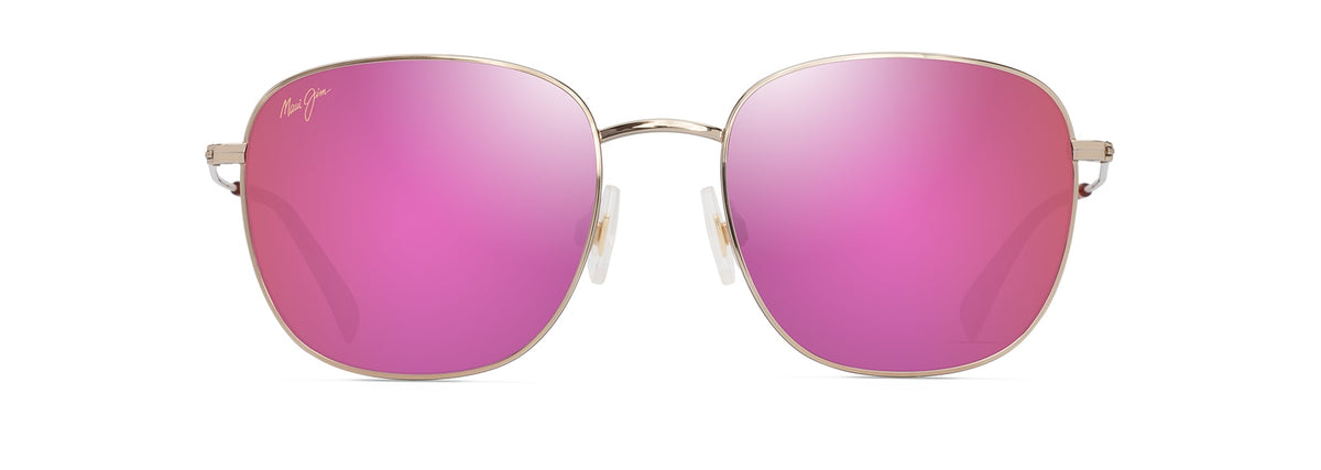 Maui Jim Olali AF P657-16B Shiny Lt Gold w/Violet & Pink/ MAUI Sunrise Asia Fit