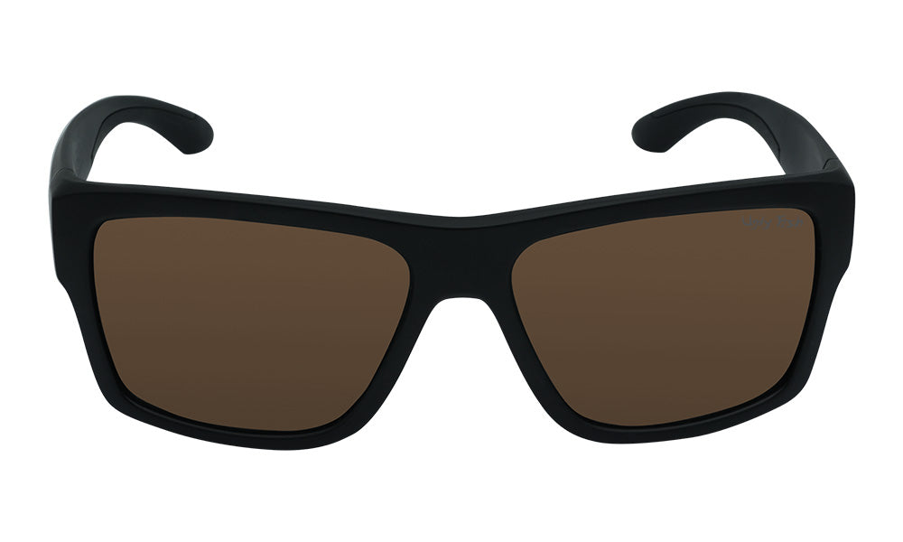 Ugly Fish PFN210 Recycled Fishing Net Polarised Sunglasses Matt Black Frame/ Brown Lens