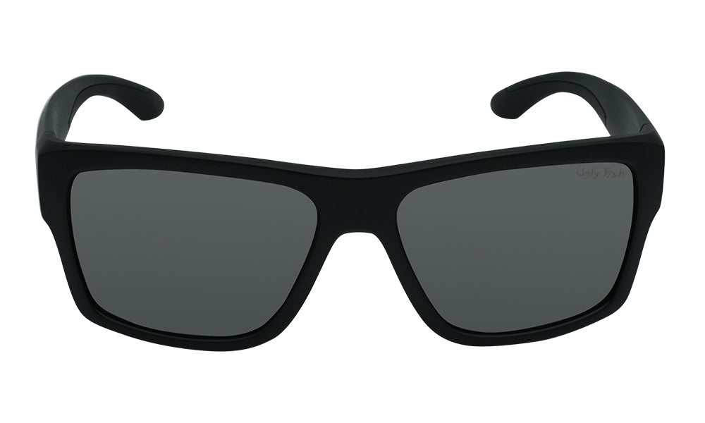 Ugly Fish PFN210 Recycled Fishing Net Polarised Sunglasses Matt Black Frame/ Smoke Lens - Blue Star Eyewear