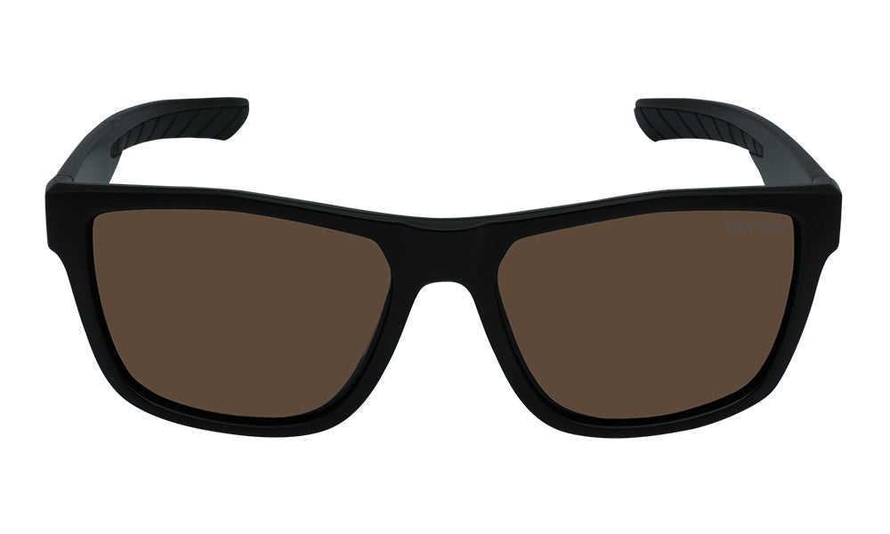 Ugly Fish PFN480 Recycled Fishing Net Polarised Sunglasses Matt Black Frame/ Brown Lens