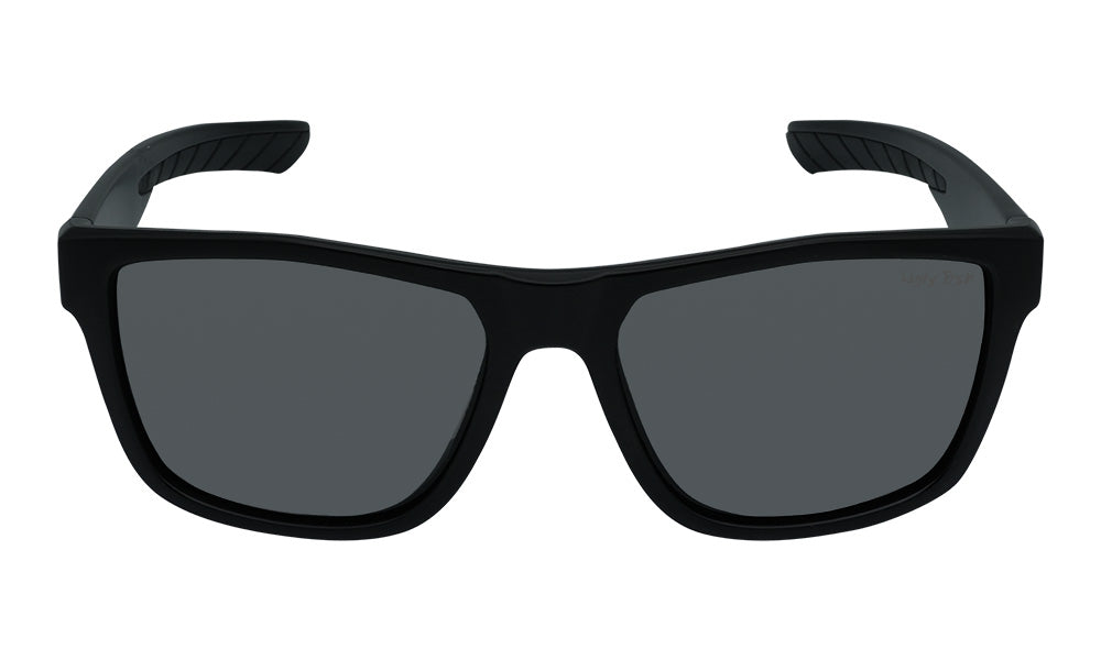 Ugly Fish PFN480 Recycled Fishing Net Polarised Sunglasses Matt Black Frame/ Smoke Lens - Blue Star Eyewear