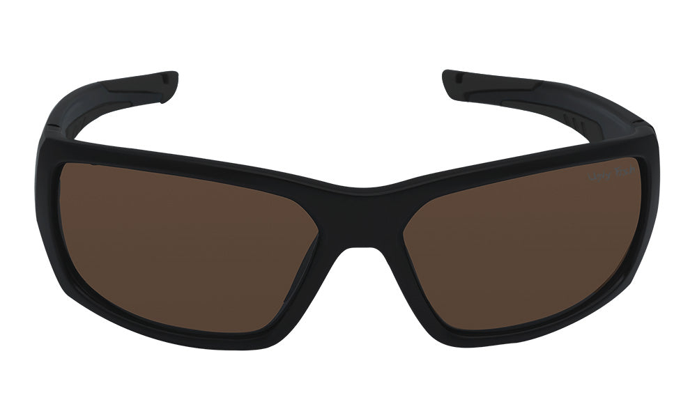 Ugly Fish PFN680 Recycled Fishing Net Wrap Polarised Sunglasses Matt Black Frame/ Brown Shaded Lens