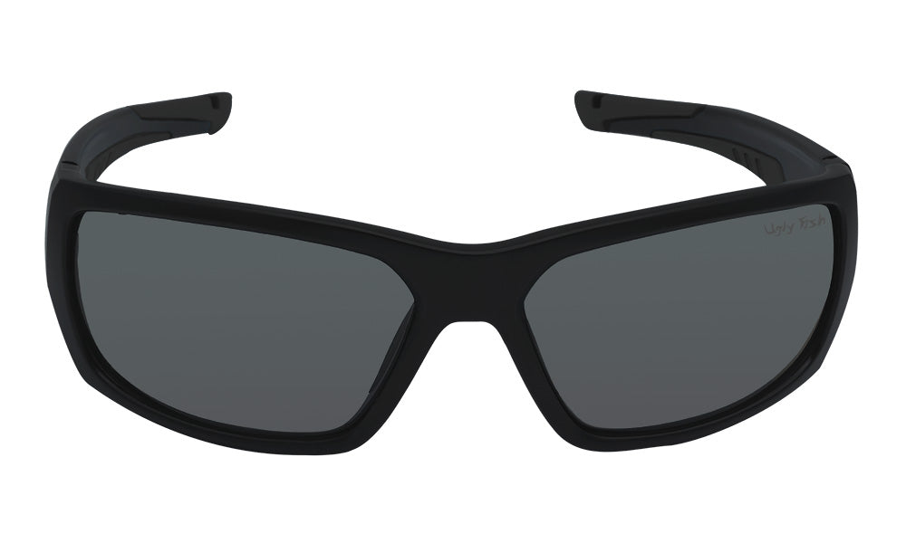 Ugly Fish PFN680 Recycled Fishing Net Wrap Polarised Sunglasses Matt Black Frame/ Smoke Shaded Lens