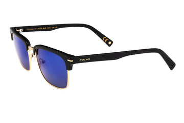 Polar Gold 120 78C Shiny Black - Gold / Blue Mirrored 55 / Glass / Acetate - Stainless Steel