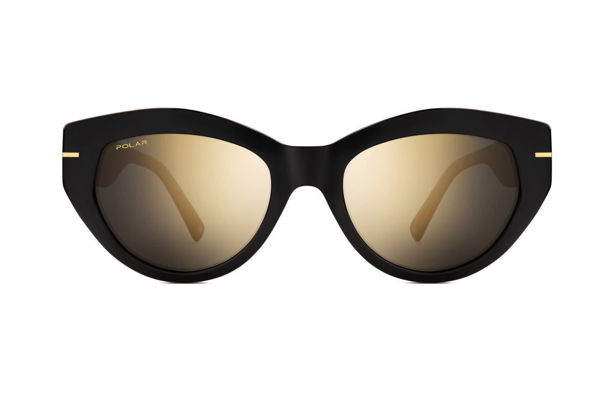 Polar Gold 128 77 Shiny Black / Solid Smoke / 58 / Glass / Acetate