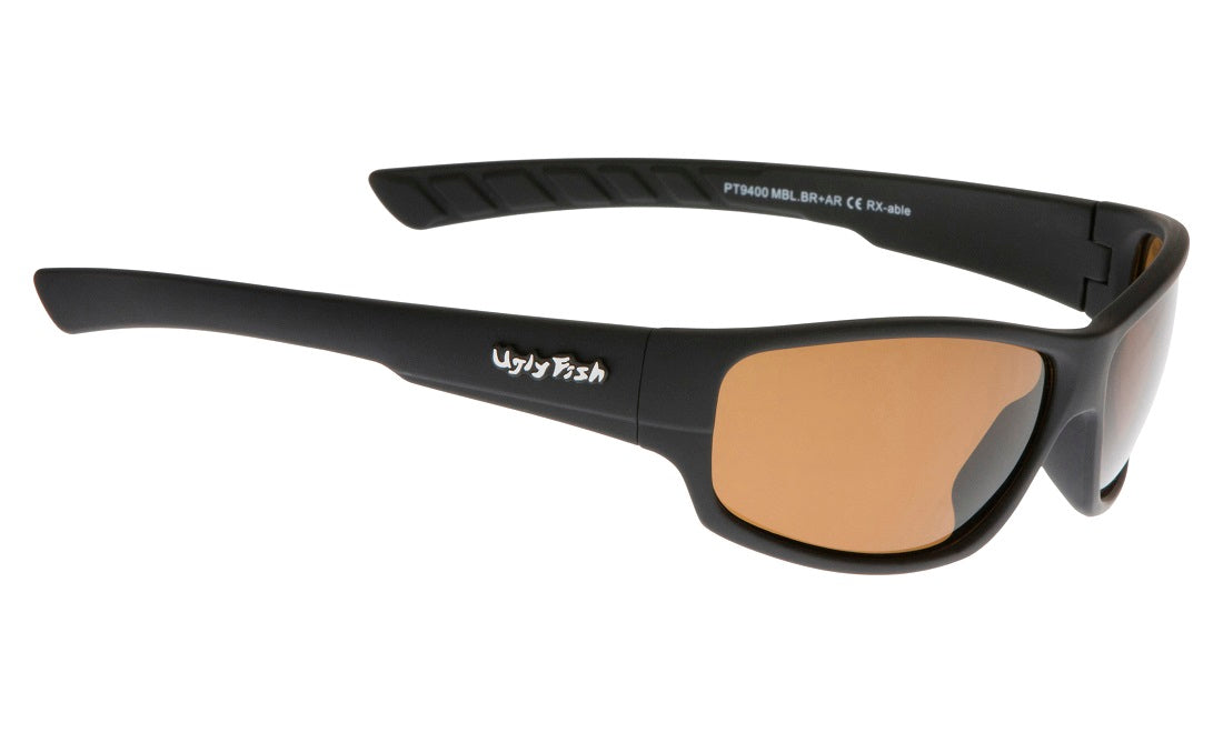 Ugly Fish TAC Polarised PT9400 MBL.BR+AR Matt Black Frame/ Brown Lens