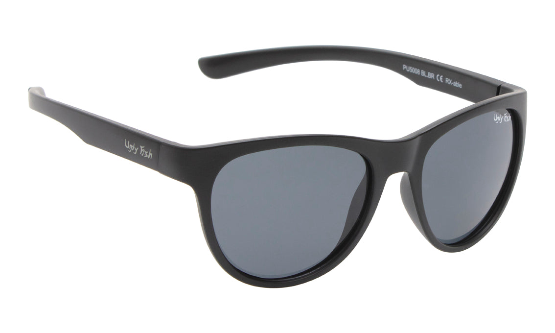 Ugly Fish TPEE Polarised PU5008 BL.SM Shiny Black Frame/ Smoke Lens - Blue Star Eyewear