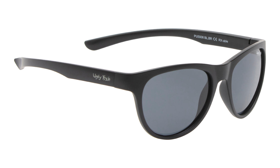 Ugly Fish TPEE Polarised PU5008 BL.SM Shiny Black Frame/ Smoke Lens - Blue Star Eyewear