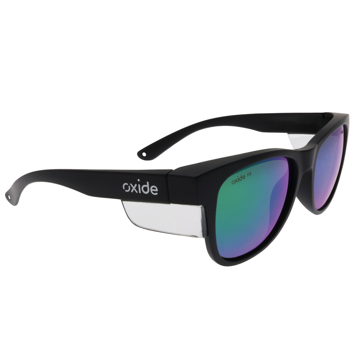 Oxide Quake Matt Black - Green Mirror