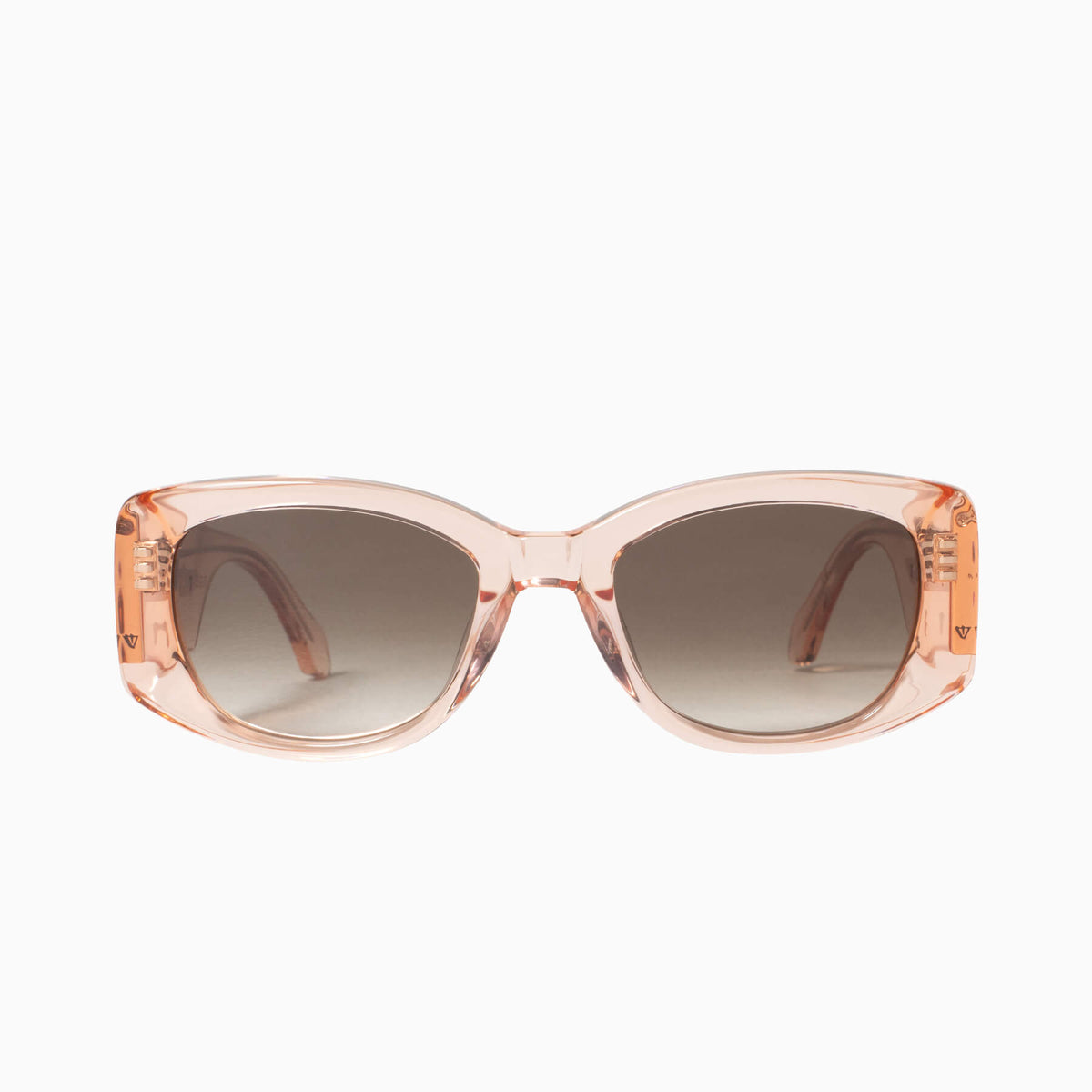 Valley - SID - Crystal Pink w. Rose Gold Metal Trim / Brown Gradient Lens - Blue Star Eyewear
