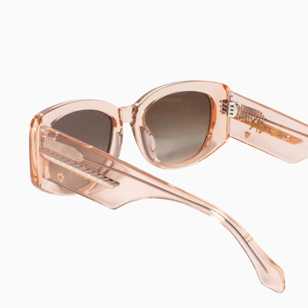 Valley - SID - Crystal Pink w. Rose Gold Metal Trim / Brown Gradient Lens - Blue Star Eyewear