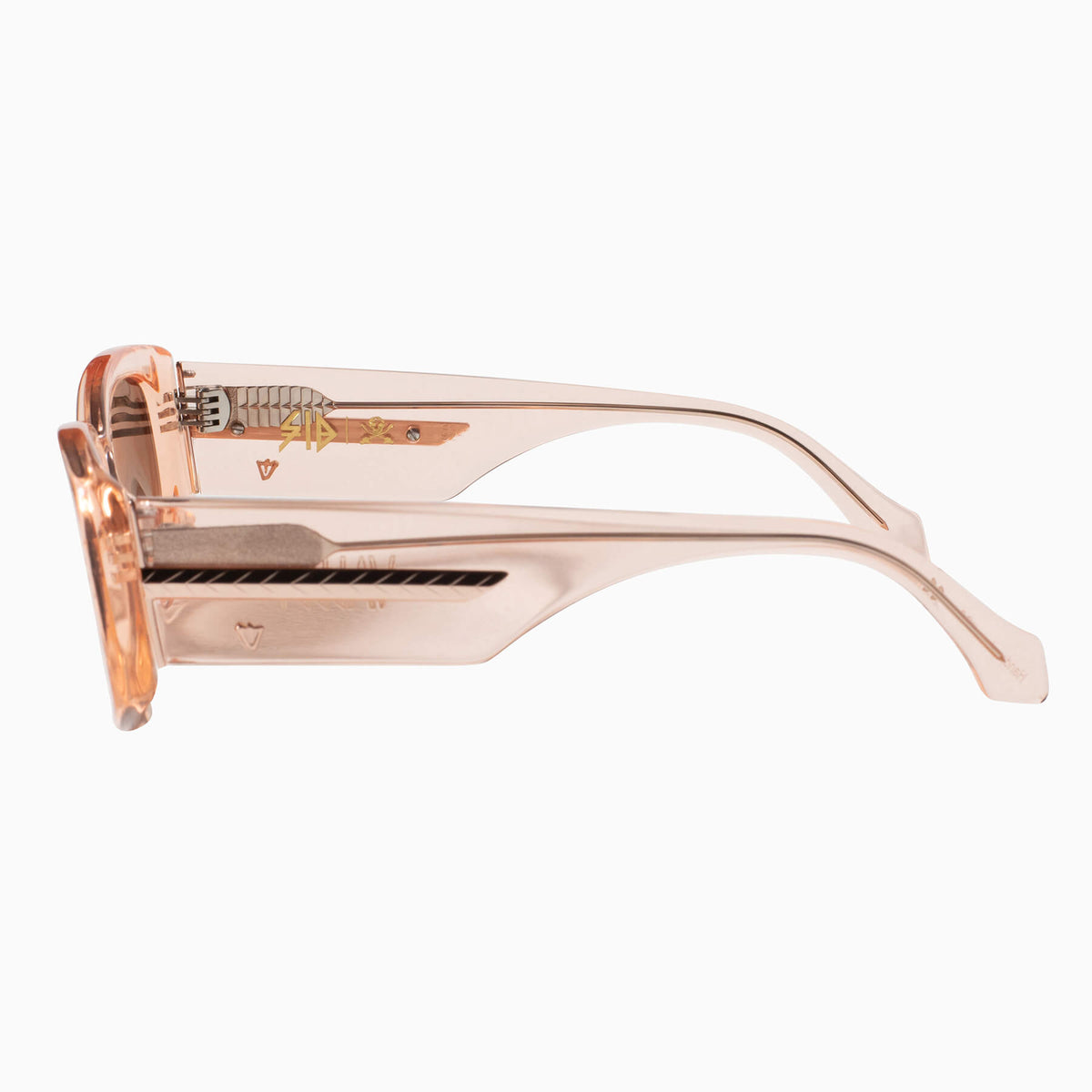 Valley - SID - Crystal Pink w. Rose Gold Metal Trim / Brown Gradient Lens - Blue Star Eyewear