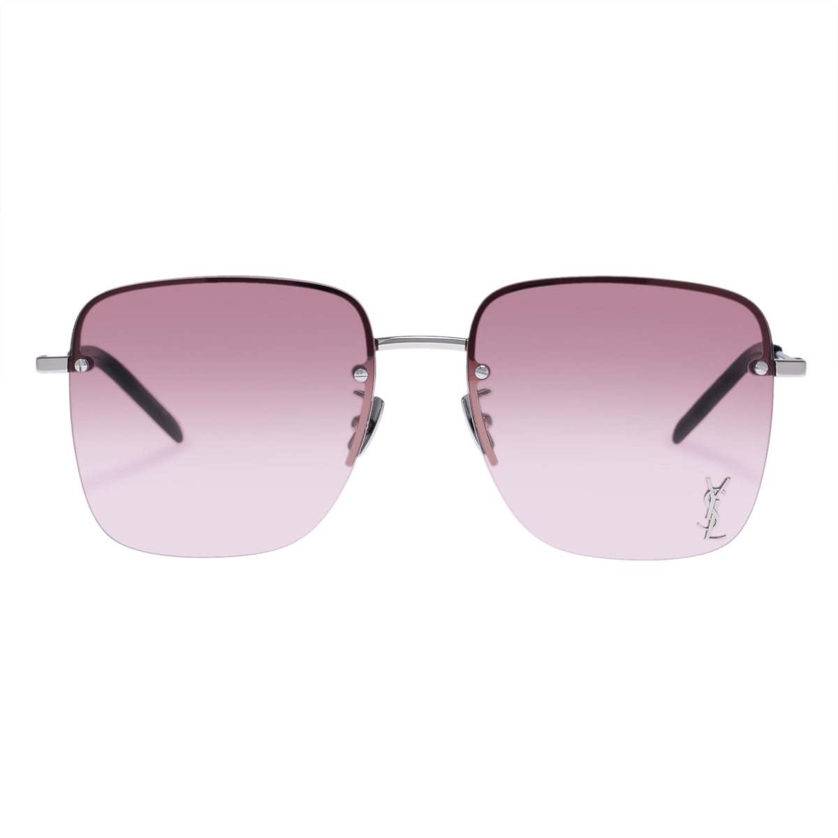 Saint Laurent SL312 M011 58 SILVER/ RED