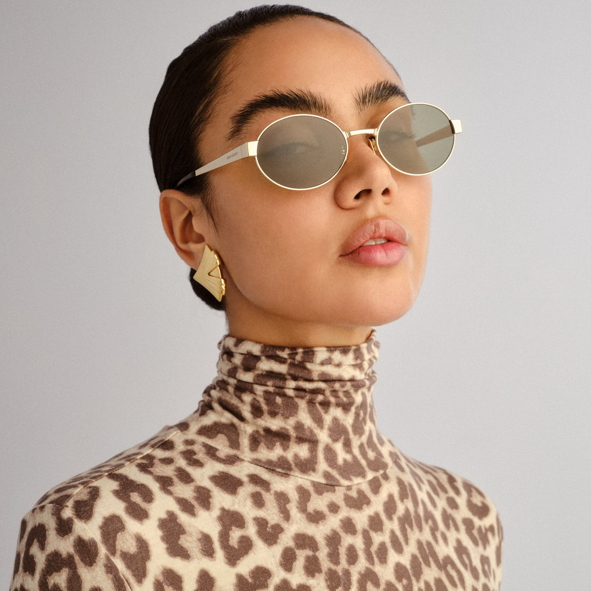 Saint Laurent SL692003 Gold/ Green Lens