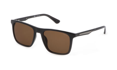 Sunglasses Police Plf17 705  Shiny Black / Brown Lenses 5419 145 3