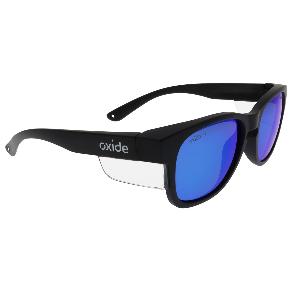 Oxide Storm Matt Black - Blue Mirror - Blue Star Eyewear