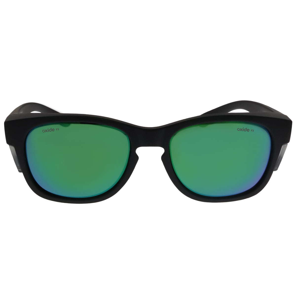 Oxide Storm Matt Black - Green Mirror - Blue Star Eyewear