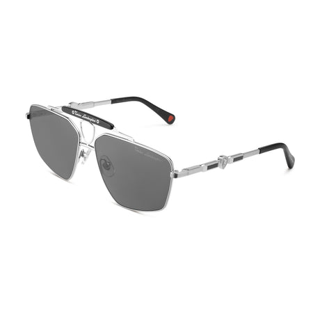 Tonino Lamborghini Silver Stainless Steel, Grey Lens