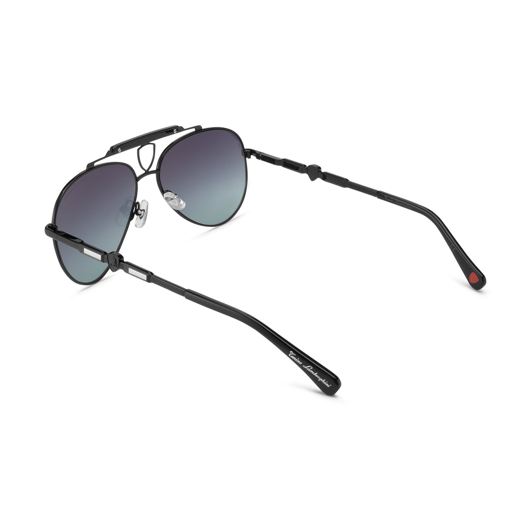 Tonino Lamborghini Black  Stainless Steel, Gradient Lens