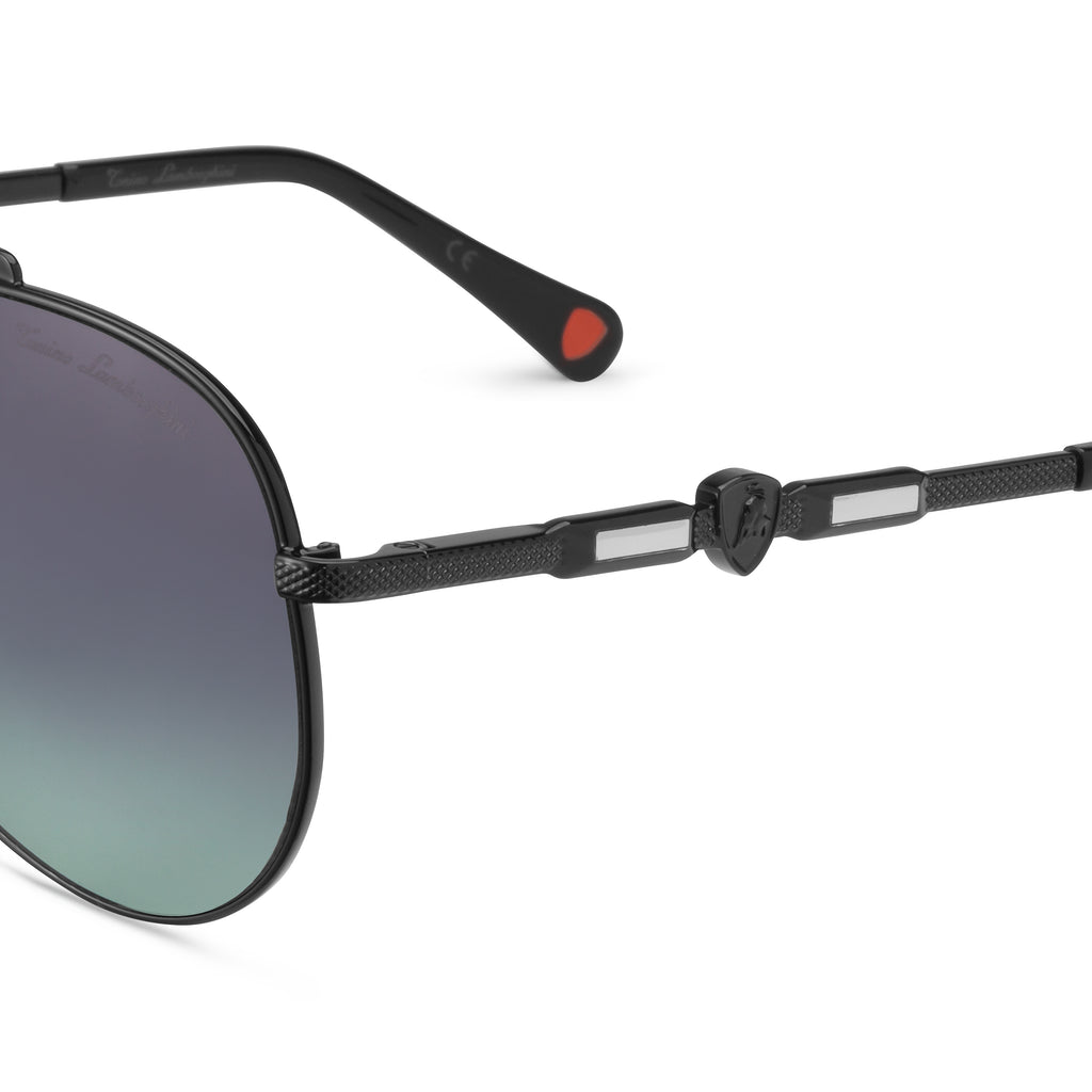 Tonino Lamborghini Black  Stainless Steel, Gradient Lens