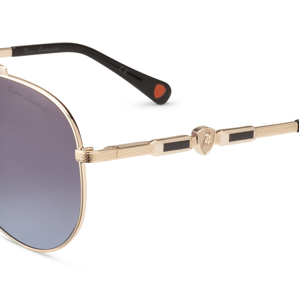 Tonino Lamborghini Gold  Stainless Steel, Gradient Lens