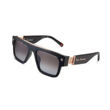 Tonino Lamborghini Black Acetate, Grey  Blue Lens