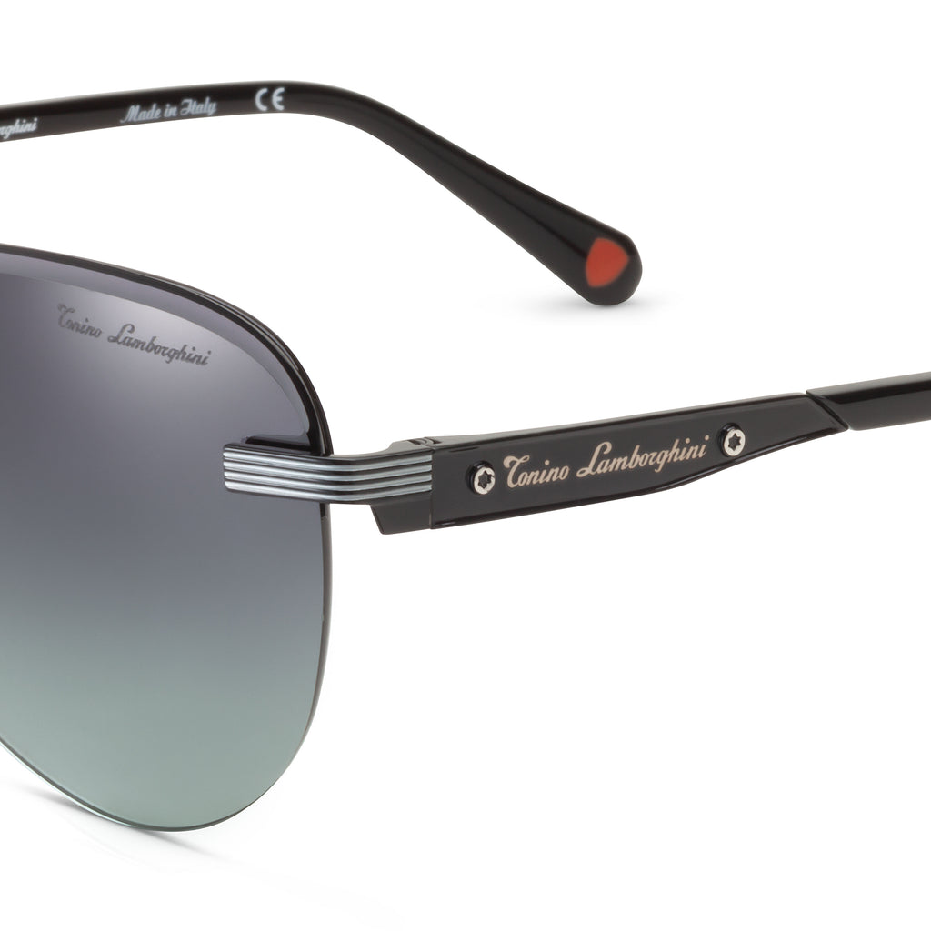 Tonino Lamborghini Rimless Black Stainless Steel Gradient