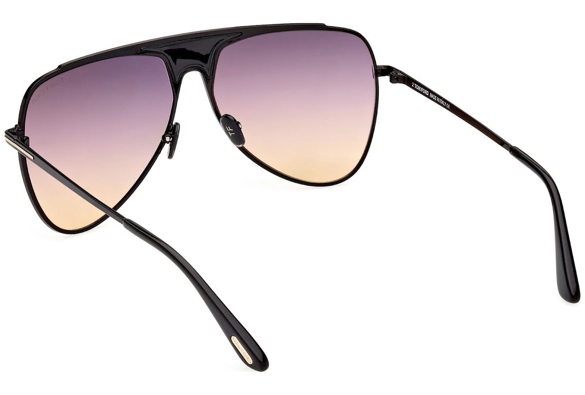 Tom Ford FT0935 Shiny Black  / Gradient Smoke - Blue Star Eyewear