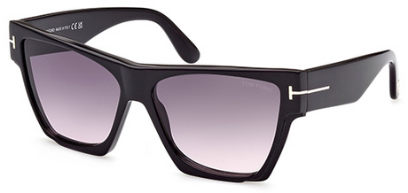 Tom Ford FT0942 Shiny Black / Gradient Smoke - Blue Star Eyewear