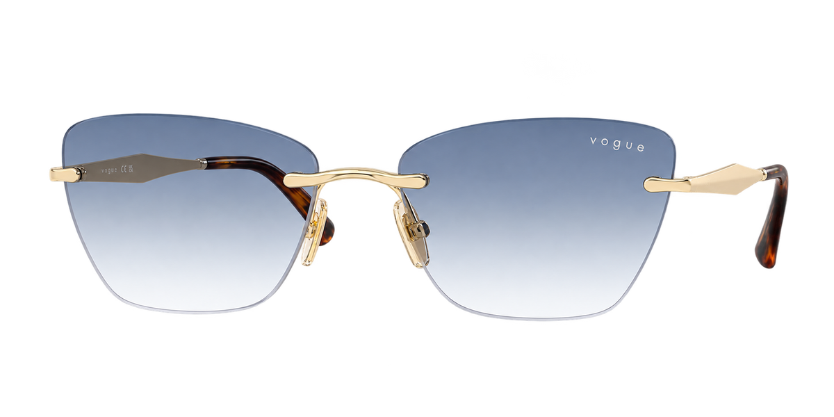 Vogue 0VO4332S848/1959 Pale Gold/ Clear Gradient Light Blue