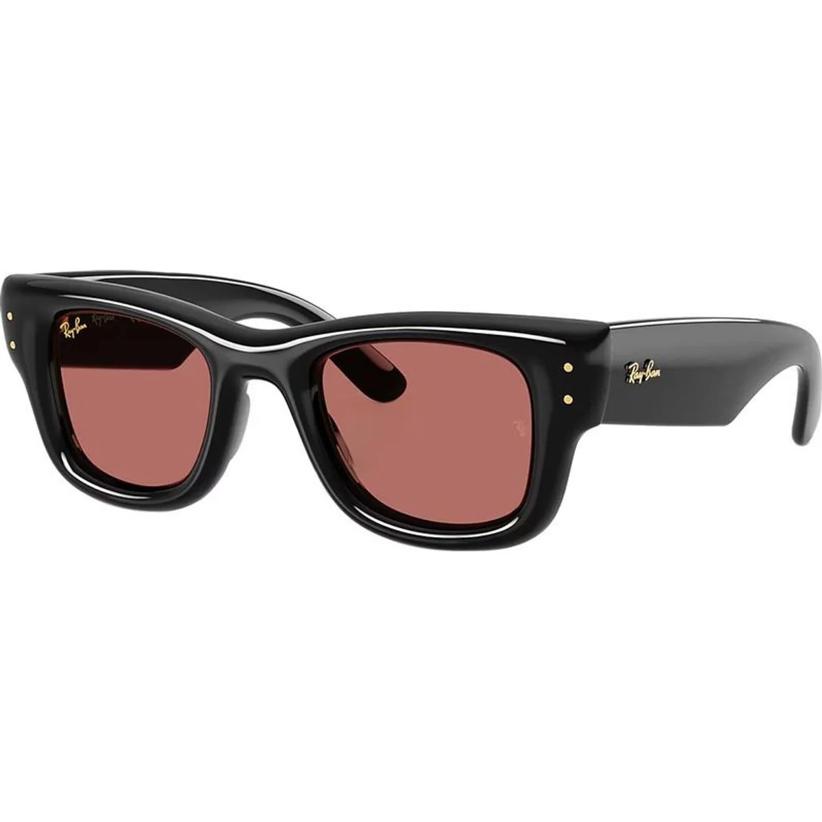 Ray-Ban Wayfarer Puffer Black with Dark Violet