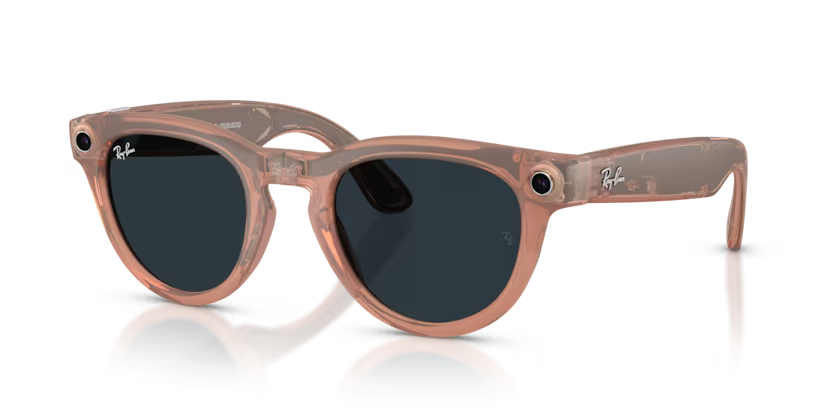 Ray-Ban Meta HEADLINER 0RW401368901Z50 Matt Peach Tansition Grey