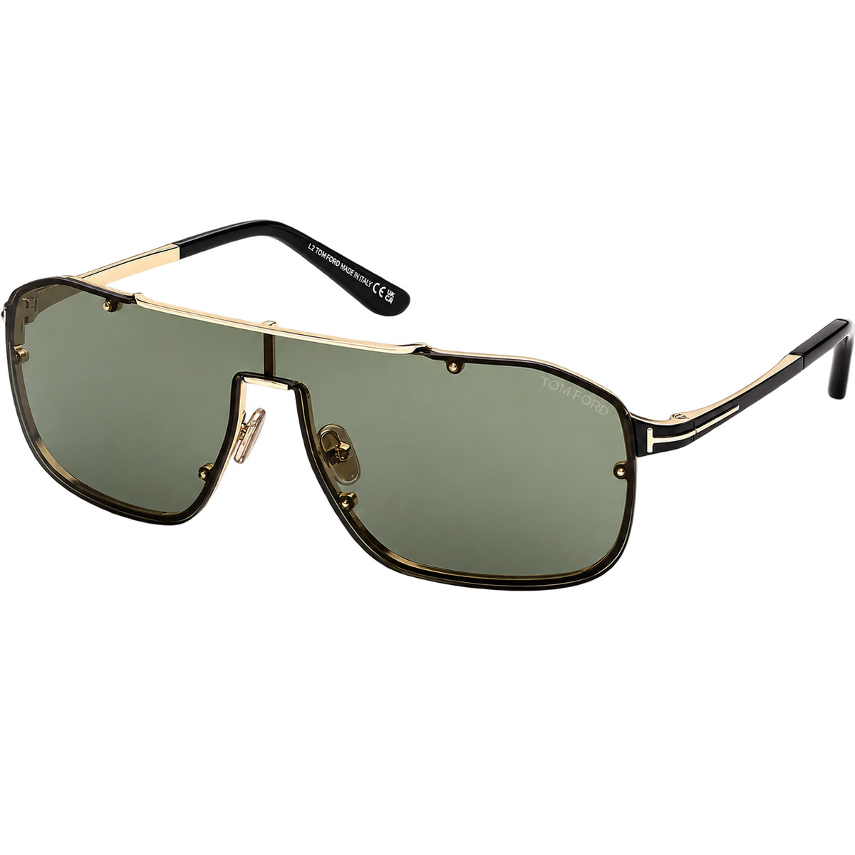 Tom Ford FT14110032N Shiny Pale Gold/ Green