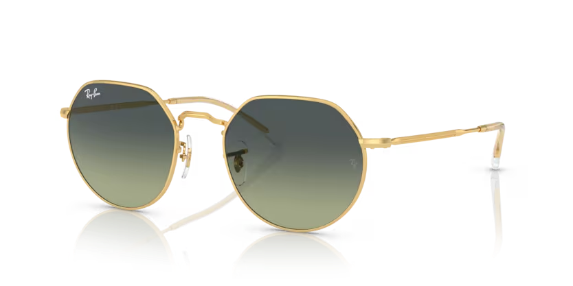Ray-Ban Jack 0RB3565 001/BH 53 Gold/ Green Vintage