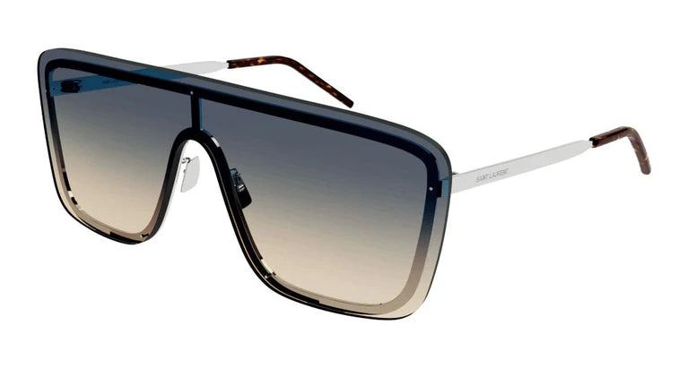 Saint Laurent SL 364 MASK 009 – Silver / Green-Brown Gradient